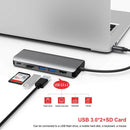 7 in 1 Type-C HUB 4K HDMI Gigabit Ethernet 2 USB3.0 100W PD Card Adapter