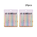 20X Wheat Straw Handle Bamboo Charcoal Soft Bristles Travel Toothbrush Ora SDU
