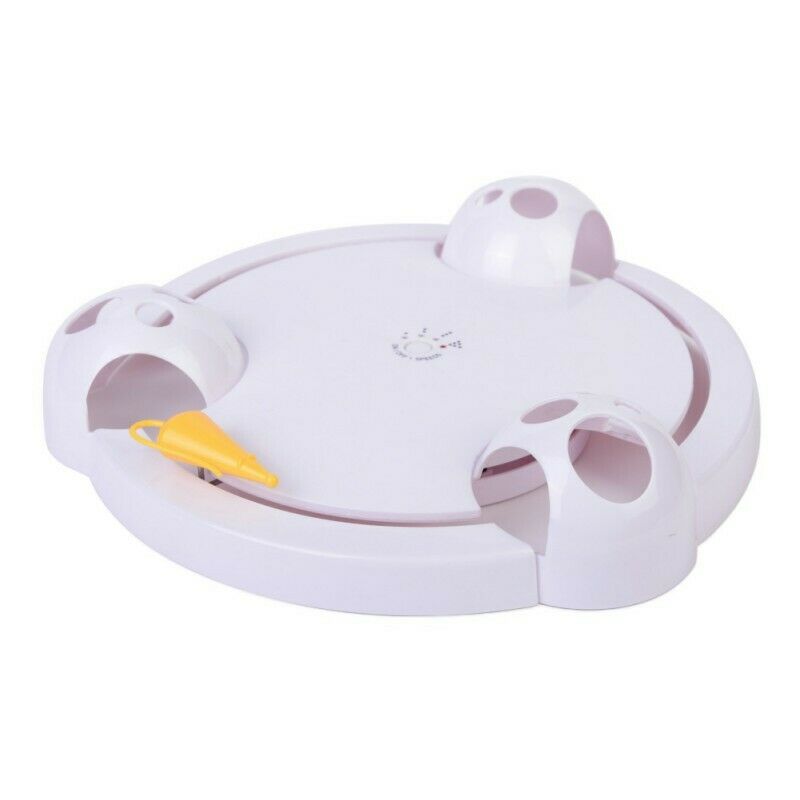 Interactive Pet Cat Toys Funny Cat Automatic Rotating Cat Play Teaser Plate