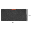 Office Computer Desk Table Keyboard Mouse Pad Felt Laptop Mat (Grey) A