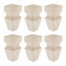 6pcs Solid Wood Sofa Legs Unfinished Furniture Feet for Bench 2"x2"x4"