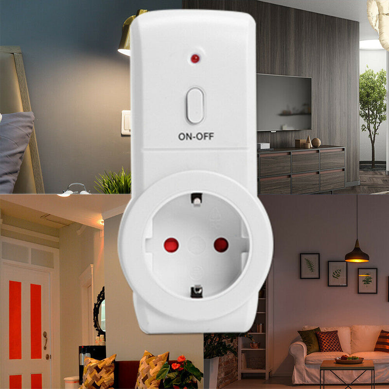 230V 10A Wireless Remote Control Power Outlet Light Switch Socket 1 EU Plug