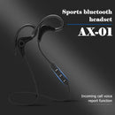 AX-01 Wireless Bluetooth Headset Sport Stereo Headphone Earphone (Black) A