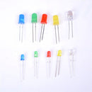 100x 5mm White Green Red / Blue / Yellow LED Light Bulb Bright Diode Diffused 3c