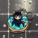 6pcs Cartoon Anime Keychain Pendant Blade of Ghost Key Ring Kids Fans Gift A