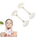 Ladies Natural Rose Quartz Facial Neck Body Jade Stone Roller Face Massage T Nw