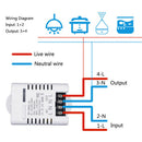 2.4G Wifi Smart Switch Relay 16A Tuya Smart Life App Wireless Remote Contro