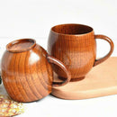 320ml Jujube Wood Milk Beer Mug Coffee Tea Cup With Handle Water Drinking Mug