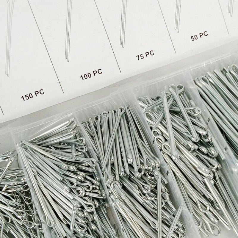 555pcs Steel Cotter Pin Assortment Clip Set Kit 6 Popular sizes