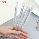 Transparent 15cm Straight Ruler Students Stationery Triangular Rulers Simpl B0D5
