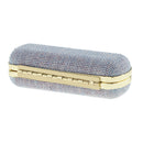 2x Women Embroidered Silk Linen Cover Makeup Lipstick Case Holder Mirror Box