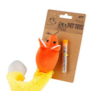 Colorful Plush False Mouse Toys Pet Cat Playing Toys With Mint Tube(Orange)