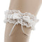 Wedding Celebration Bride Keepsake Beige Lace Crystal Bowknot Bridal Garter