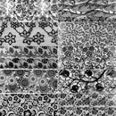 10Pcs Black Lace Floral Nail Art Transfer Foil Women Nail Dec Manicure Too- OZ