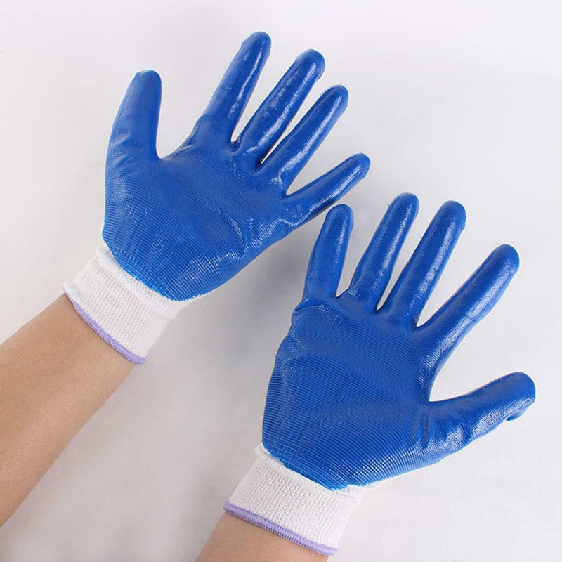1 Pair Safety Coating Working Gloves Nylon Safety Factory Labour Garden-Rep L5A7
