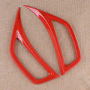1Pair Red ABS Leaf Plate Air Inlet Trim Cover Fit for Jeep Wrangler JL 2018-2019