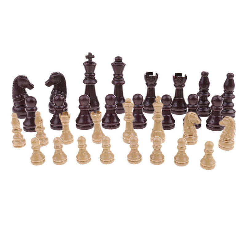 32pcs Plastic Chess Pieces Replacement Set, Spare Chess Draughts Only, King