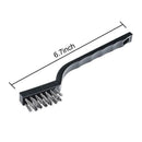 20 Pieces Mini Handle Stainless Steel Wire Bristles Brush Set for Cleaning  J7D2