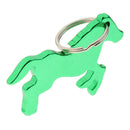 Aluminum Horse Pattern Bottle Opener Key Ring Keychain Bag Pendent Green