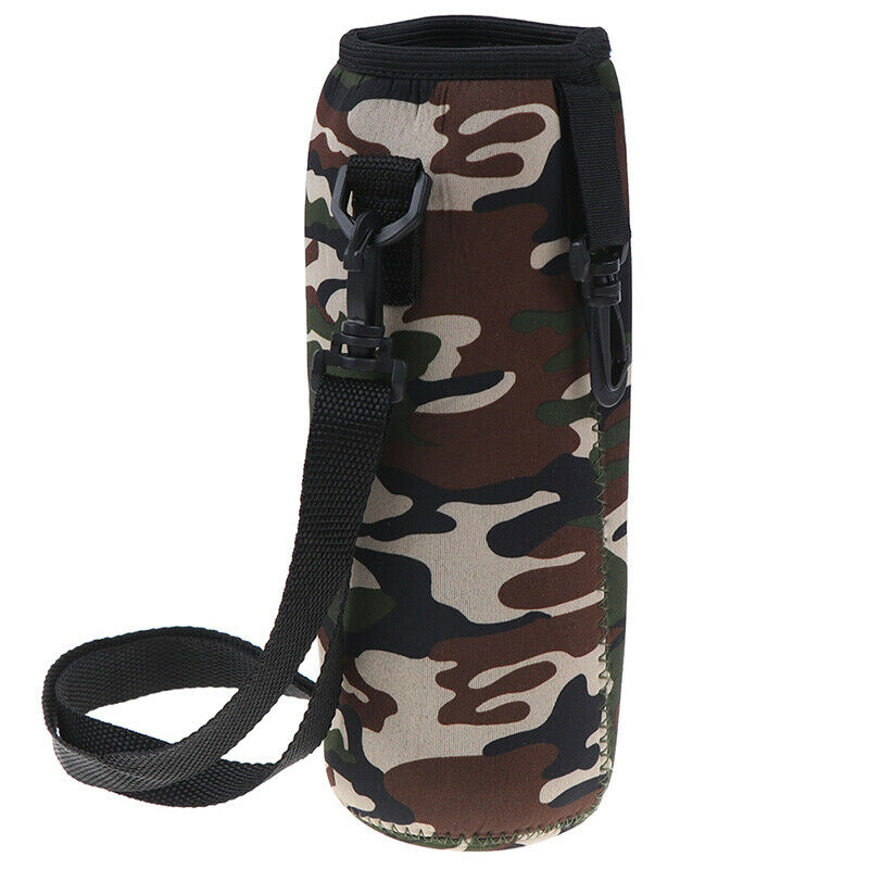 1000ML Water Bottle Carrier Insulated Cover Bag Neoprene Holder Strap OutdoorJ3C