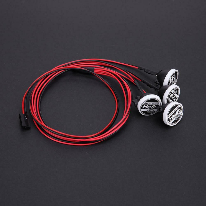4pcs RC Car Round LED Light with Cover Vehicle Lamp Part for 1/10 Traxxas