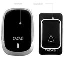 Cacazi Wireless Doorbell Waterproof Battery Button 300M Remote Receiver 36