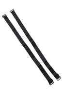 5X(Black Elastic Fabric Metal Hook End Bra Straps Pair for Ladies S9O3)