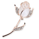 Opal Flower Brooch Pin Rhinestone Crystal Dress Wedding Party Brooch Jewelry FT