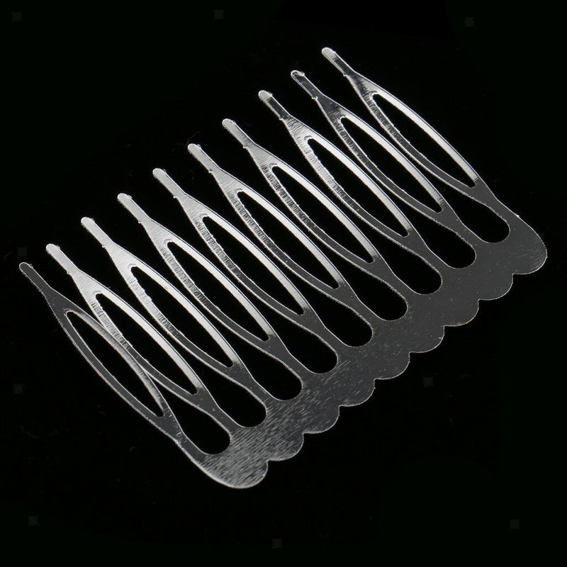 10 Hair Clip Hair Combs Pins Barrettes Wedding Veil Wire Metal Comb Hair DIY