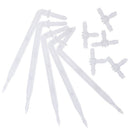 5 Set White Drip Emitter Curved Arrow Dripper Plants Bend Sprinklers Mic3C