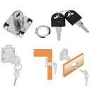 Cold Rolled Steel 136-22 Drawer Lock Desk Wardrobe Cabinet Locker w/ 2 Keys