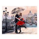 DIY Romantic Lover Oil Painting By Numbers On Canvas Hand Painted