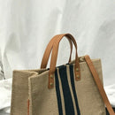 Large Shopper Bag Jumbo Canvas Totes Beach Bag Big Shoulder Bag Summer Stri
