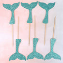 mermaid fishtail flag cake topper birthday party decorations supplies girl fa â„–[