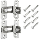 2 Pieces 90 Degree Right Angle Door Latch Hasp Bending Latch Buckle Bolt Sl C4E8