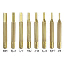 15 Pcs Brass Punch Set And Double-Sided Copper Hammer, Brass, Steel, Plastic