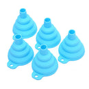 5Pcs Foldable Mini Silicone Collapsible Funnels Convenient Storage Kitchen T Kw