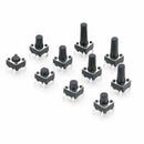200pcs 6mm 4.3-13mm Small Mini Copper Momentary Tactile Push Button Switch