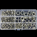 165pcs Boxed 304 Stainless Steel Nylon Lock Nut Locknut Self-Locking Nut NRJ