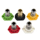 5 Pcs Pressure Washer Spray Nozzle Tips Jet 1/4" Quick Connect 3.0 GPM Car Wash