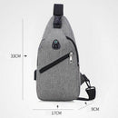 Antitheft Usb Recharging Chest Pack Bag Men Waterproof Crossbody Bag for Wo M5X8