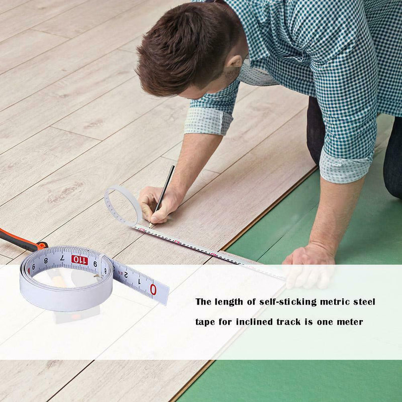 Stainless Steel Miter Track Tape Self Adhesive Metric Ruler (L2R White) A