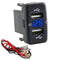 Car Charger Socket Dual Usb Port Charging Volt Display Adapter Fit for Toyo V5O6
