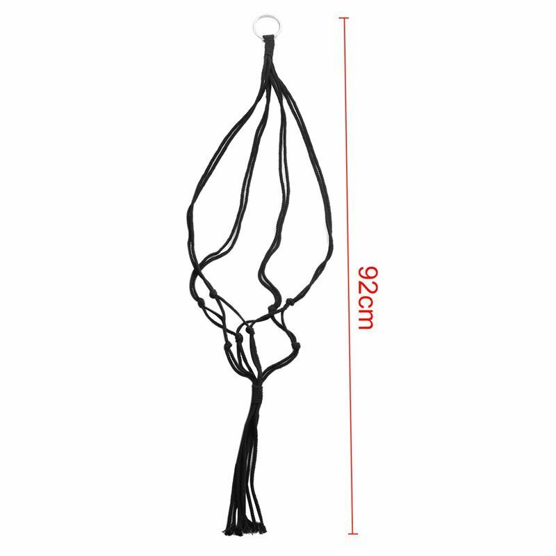 Handmade Natural Cotton rope Macrame Cord Plant Hanger Braided Hanging Bask