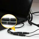 1Pc 3.5mm stereo audio male to 2 female headset mic splitter cable adapter OZ