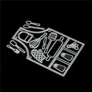 14pcs Kitchen Tools Metal Cutting Dies For DIY Scrapbooking Album Paper Card B&X