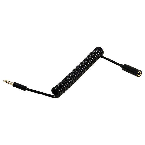 3ft Coiled 3.5mm 1/8" Stereo Audio Aux Headphone Cable Extension Cord US SP