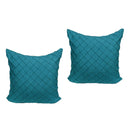 2Pcs Blue Velvet Pillow Covers Geometric Embossment Cushion Covers 20x20inch
