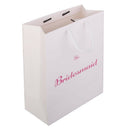 6pcs The Bridesmaid Wedding Party Paper Gift Favour Bag with Handle White
