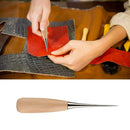 10pcs DIY Sewing Needles with Leather Waxed Thread Cord Drilling Awl and Thimble